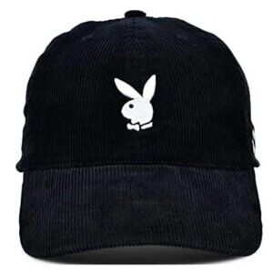 Lids: Playboy Corduroy Baseball Cap, Adjustable Buckle [OS]